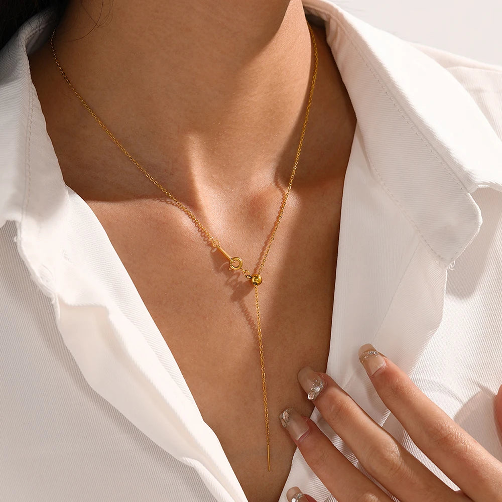 Collar Lariat Dorado