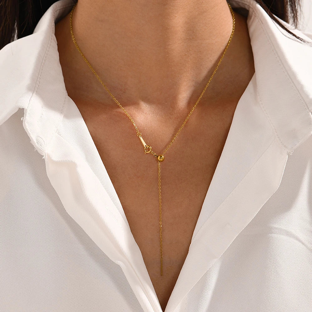 Collar Lariat Dorado