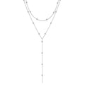 Collar Doble Capa Dorado con Cadena y Borlas