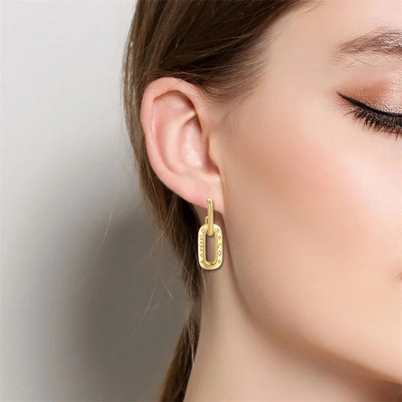 Pendientes Colgantes de Plata 925 con Abeja, Luna y Perla